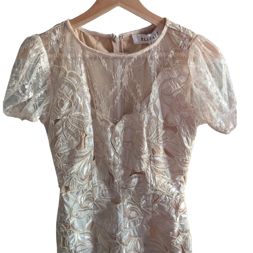 Elliatt Ambient Lace Dress In Champagne Size Small NWT - Picture 5 of 15